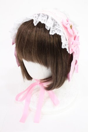 画像: Angelic Pretty / Sweet Dotリボンヘッドドレス  ピンク H-25-08-05-1036-AP-AC-NS-ZH