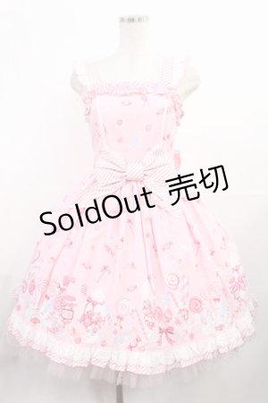画像: Angelic Pretty / MIRACLECANDYドットチュールジャンパースカート Free ピンク H-25-08-05-1007-AP-OP-NS-ZH