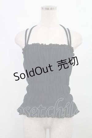 画像: BABY,THE STARS SHINE BRIGHT / シャーリングキャミソール Free ブラック H-25-08-05-1020-BA-TO-NS-ZH