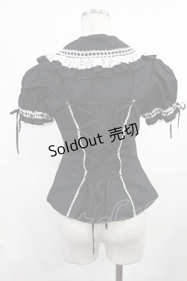 画像2: Angelic Pretty / つけ襟付きブラウス Free ブラック H-25-08-05-1025-AP-BL-NS-ZH (2)