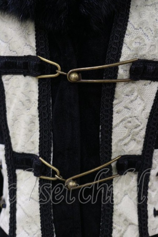 画像4: Rozen Kavalier / 異素材切替ファーカラーコート  黒×緑 H-25-08-05-012-OO-CO-KB-ZT-C068 (4)