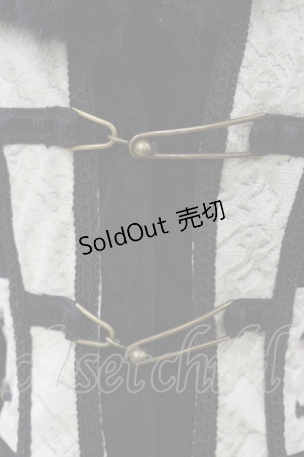 画像4: Rozen Kavalier / 異素材切替ファーカラーコート  黒×緑 H-25-08-05-012-OO-CO-KB-ZTC068 (4)