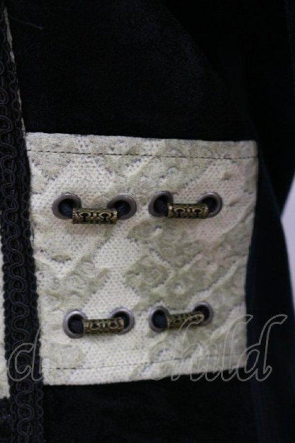 画像6: Rozen Kavalier / 異素材切替ファーカラーコート  黒×緑 H-25-08-05-012-OO-CO-KB-ZT-C068 (6)