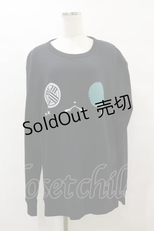 画像: NieR Clothing / プリントLONG CUTSEW XL 黒 H-25-08-05-026-PU-TO-KB-ZH