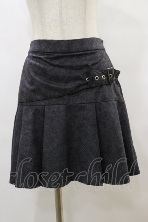 画像1: Despair / ベルト付きタックスカート  グレー H-25-08-05-027-GO-SK-KB-ZH (1)