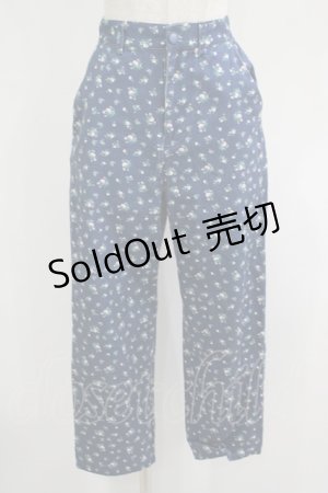 画像: Fi.n.t / 小花柄ストレートパンツ Free BLUE H-25-08-06-036-CA-PA-NS-ZH