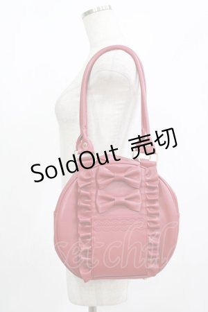 画像: axes femme kawaii / ツインリボンラウンドバッグ  レッド H-25-08-06-054-AX-BG-NS-ZH