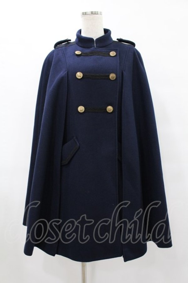 ねむ axes femme ナポレオンマント風コート ネイビー M axes femme / ナポレオンマント風コート M ネイビー H-25-08-06