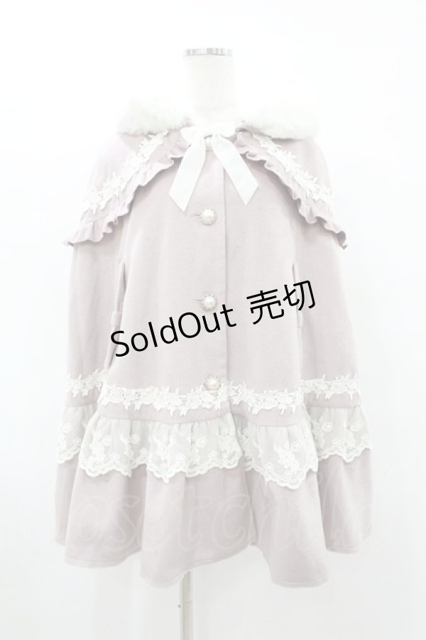画像1: axes femme kawaii / ローズフリルケープコート M ピンク H-25-08-06-1047-AX-CO-NS-ZT-C068 (1)