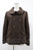 画像1: axes femme / バックフリルラメコート M ブラウン H-25-08-06-1057-AX-CO-NS-ZT-C068 (1)