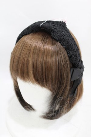 画像: m petit by misako / TT*AMレースカチューシャ  ブラック H-25-08-06-1006-LO-AC-NS-ZH