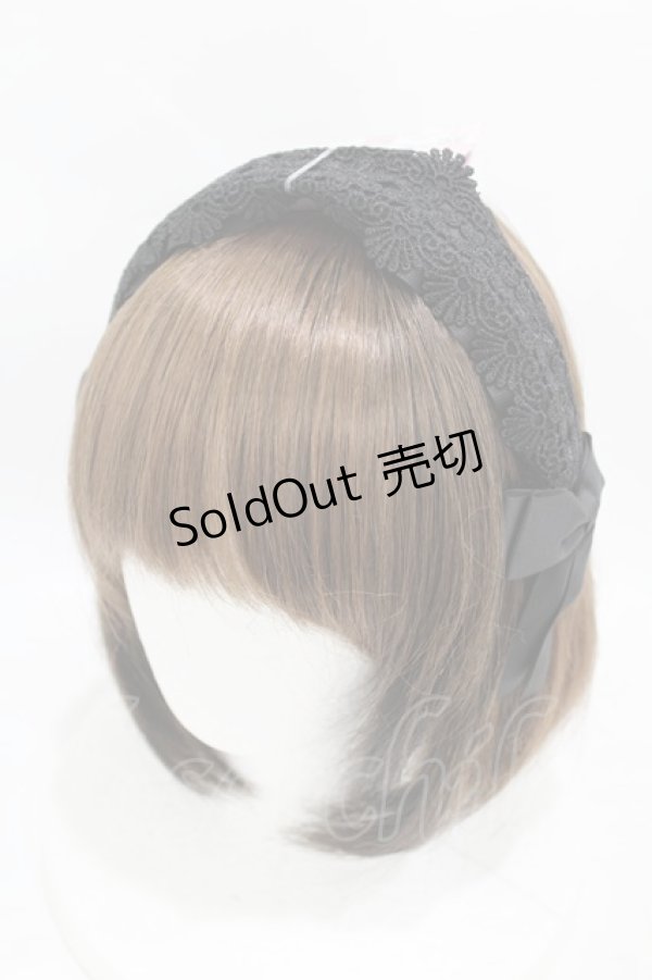 画像1: m petit by misako / TT*AMレースカチューシャ  ブラック H-25-08-06-1006-LO-AC-NS-ZH (1)