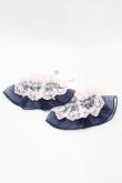 画像2: axes femme kawaii / オーガンジ‐フリルお袖留め  ネイビー H-25-08-06-1008-AX-ZA-NS-ZH (2)