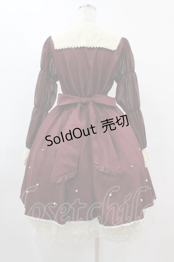 画像2: axes femme kawaii / axes femme kawaii 青木美沙子/ミルフィーユケーキワンピース M ボルドー H-25-08-06-1021-AX-OP-NS-ZH (2)