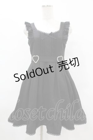 画像: DearMyLove / ダブルハートジャンスカワンピース M ブラック H-25-08-06-1030-EL-OP-NS-ZH