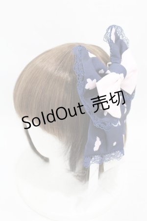 画像: axes femme Kawaii / 桜柄リボンバレッタ  ネイビー H-25-08-06-1003-AX-AC-NS-ZH