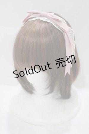 画像: axes femme kawaii / レースリボンカチューシャ  ピンク H-25-08-06-066-AX-AC-NS-ZH