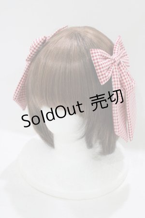 画像: m petit by misako / AMチェック2Pクリップ  レッド H-25-08-06-067-LO-AC-NS-ZH