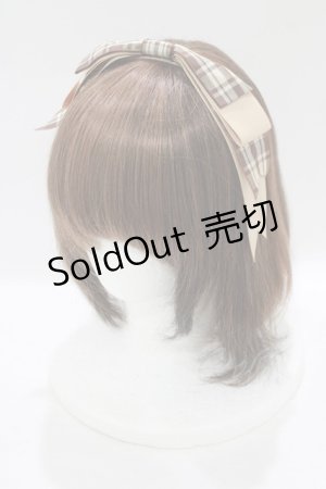 画像: axes femme kawaii / ギンガムリボンカチューシャ  ブラウン H-25-08-06-073-AX-AC-NS-ZH