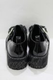 画像3: DearMyLove / 厚底メイドフリルシューズ 24.5cm ブラックエナメル H-25-08-06-078-EL-SH-NS-ZH (3)