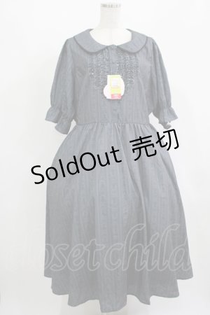 画像: m petit by misako / AOKストライプフレアワンピース 4L グレー H-25-08-06-012-LO-OP-NS-ZH