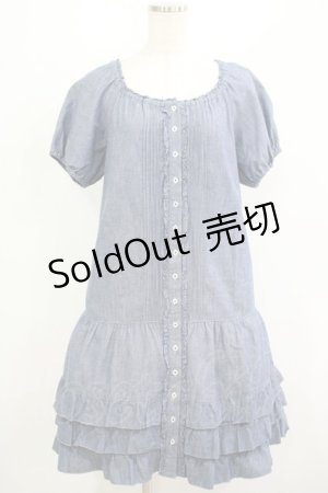 画像: PINK HOUSE / ピンタックダンガリーワンピース Free ブルー H-25-08-06-018-LO-OP-NS-ZH