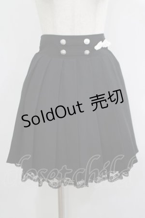 画像: Jamie エーエヌケー / 裾レースプリーツスカート M ブラック H-25-08-06-020-LO-SK-NS-ZH