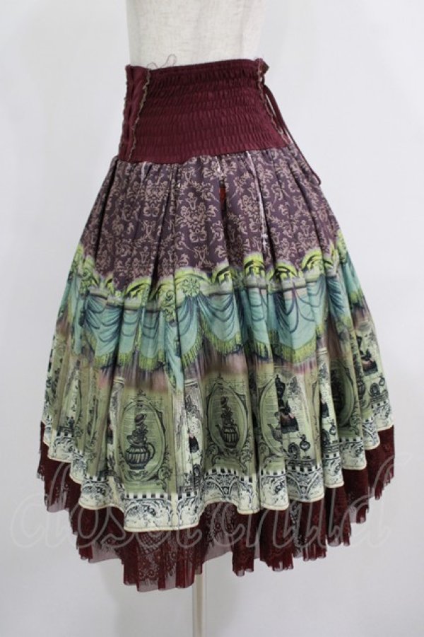 画像2: Ozz Croce / Tea Partyスカート Free ワイン H-25-08-07-005-OO-SK-KB-ZH (2)