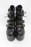 画像1: NieR Clothing / ベルトブーツ EU35(約22.5) ブラック H-25-08-07-1001-PU-SH-KB-ZH (1)