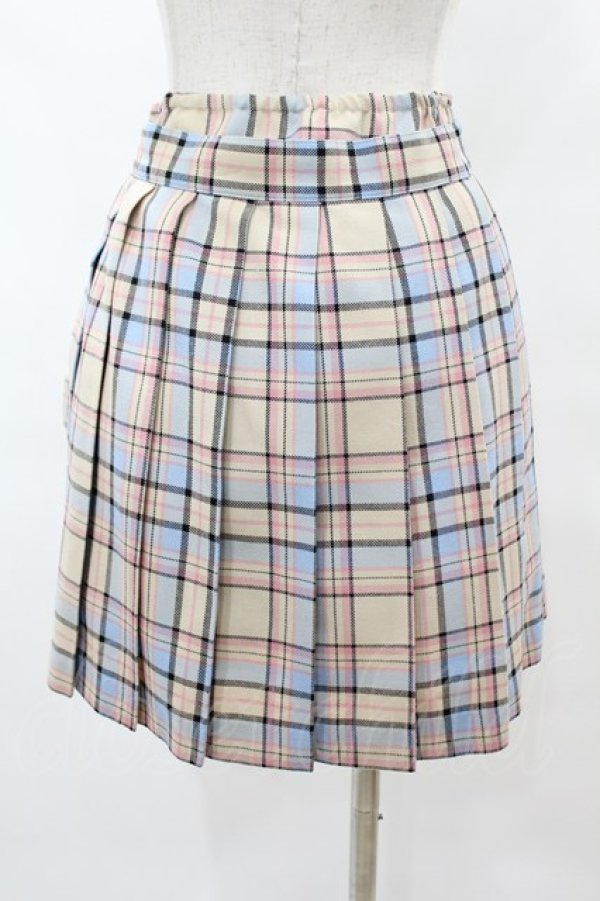 画像2: MILK / TEDDY CHECKミニスカート  クリーム H-25-08-07-1045-ML-SK-KB-ZH (2)