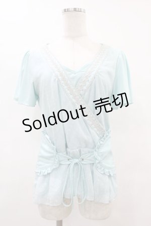 画像: Rozen Kavalier / ドビードットレイヤード風トップス  サックス H-25-08-07-1052-OO-TO-KB-ZH