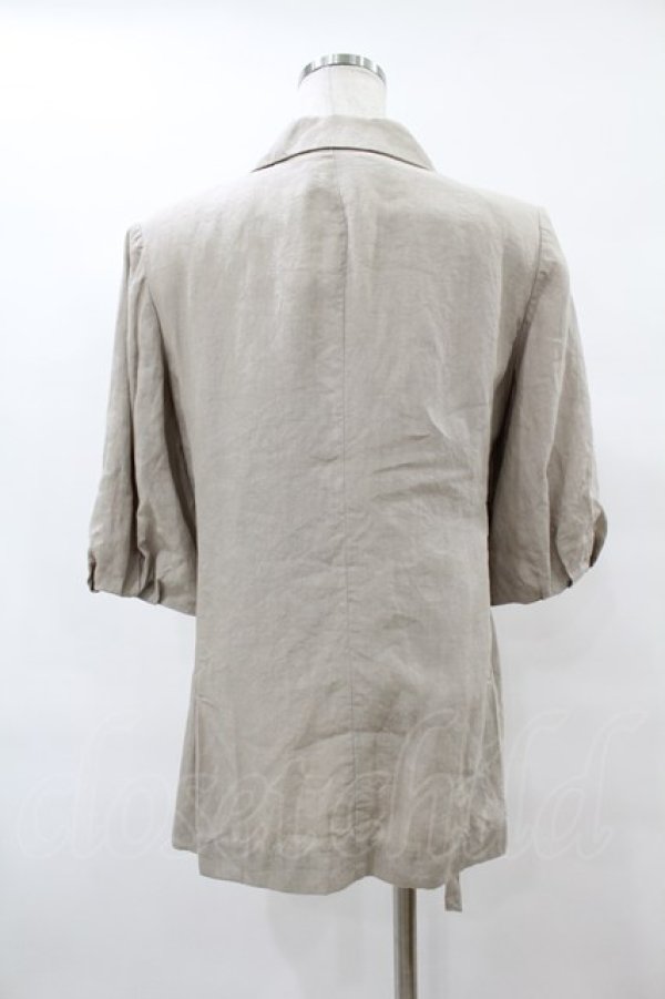 画像2: Jane Marple Dans Le Salon / タックスリーブリネンジャケット  グレージュ H-25-08-07-1054-JM-JA-KB-ZH (2)