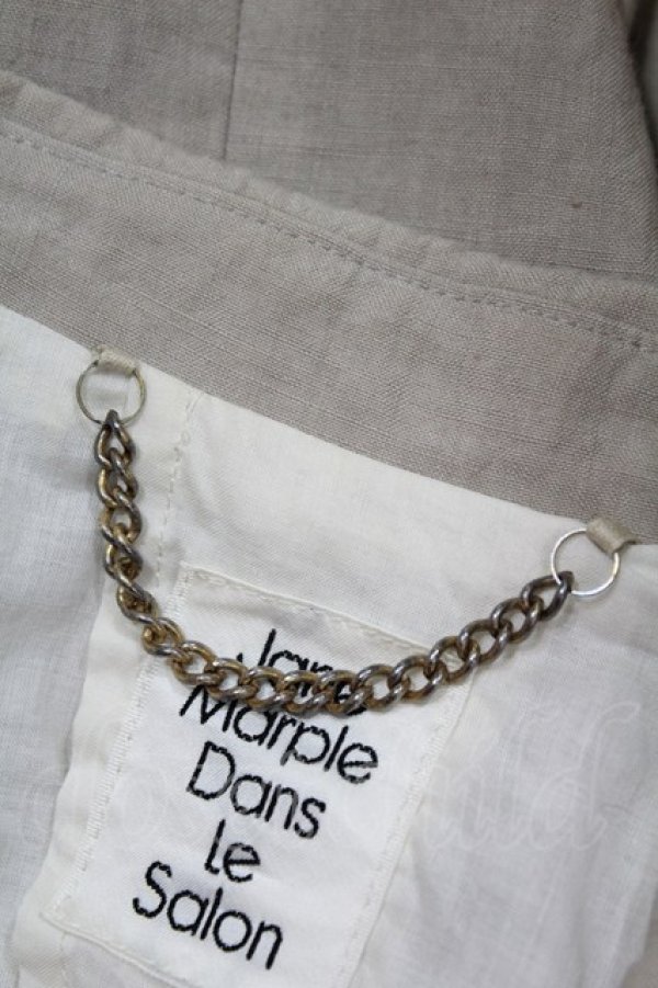 画像3: Jane Marple Dans Le Salon / タックスリーブリネンジャケット  グレージュ H-25-08-07-1054-JM-JA-KB-ZH (3)