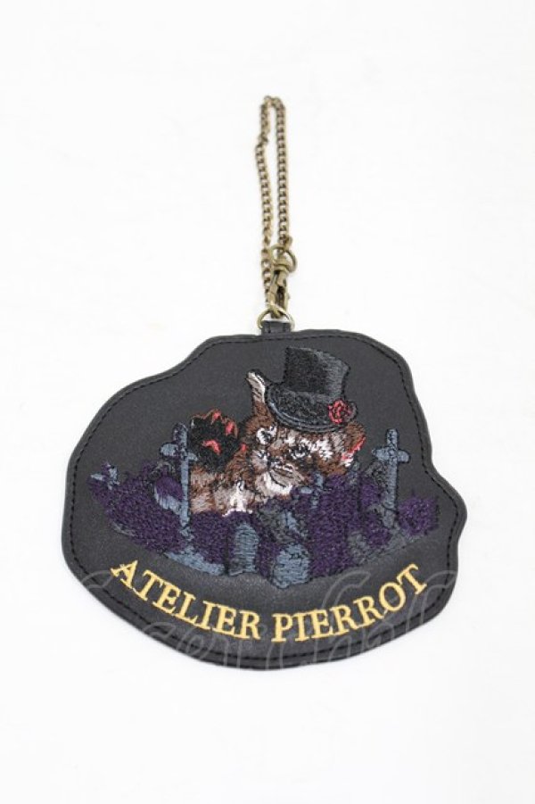 画像1: ATELIER PIERROT / パスケース  黒 H-25-08-07-1011-EL-ZA-KB-ZH (1)