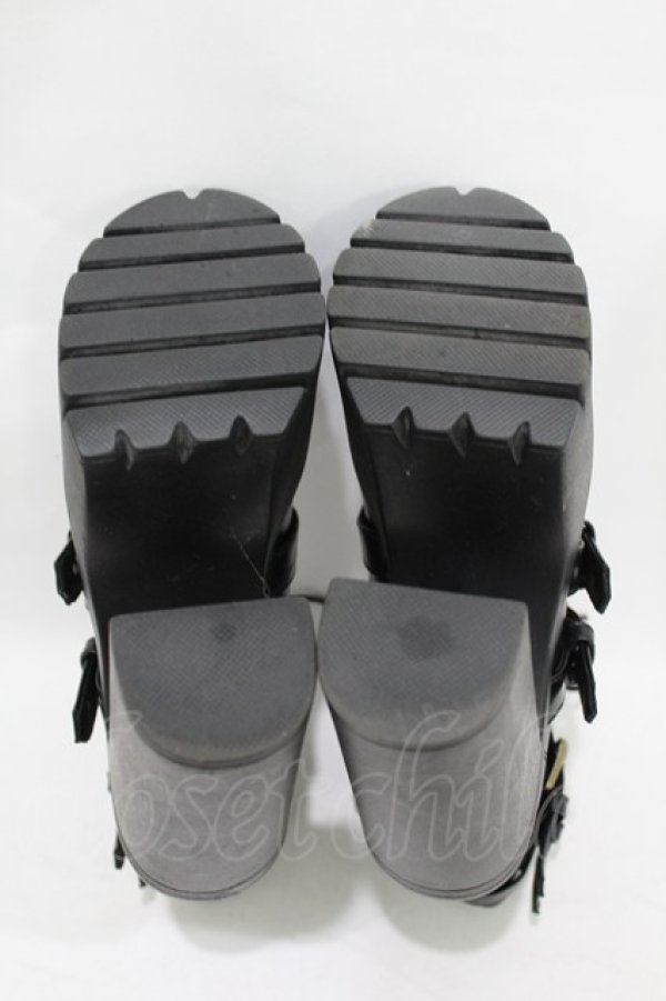 画像3: NieR Clothing / ベルトブーツ EU35(約22.5) ブラック H-25-08-07-1001-PU-SH-KB-ZH (3)