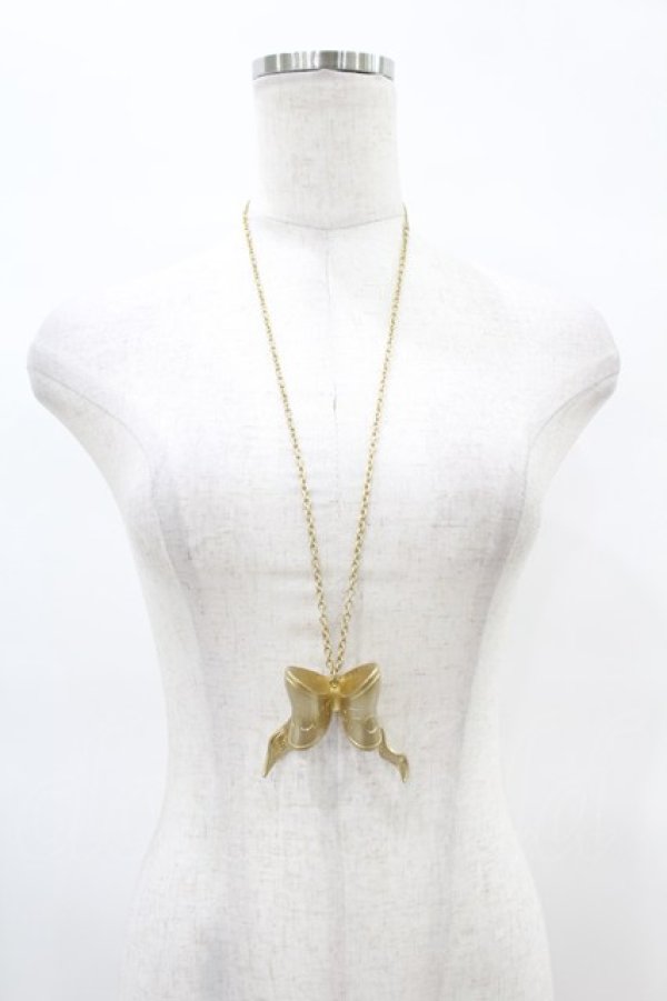 画像2: Jane Marple / リボンネックレス  ゴールド H-25-08-07-1015-JM-AC-KB-ZH (2)