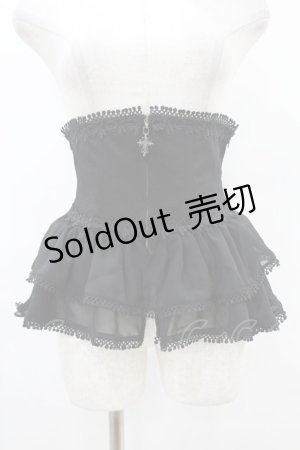 画像: BPN / ペプラムコルセットベルト  黒 H-25-08-07-1018-GO-ZA-KB-ZH