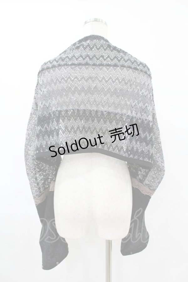 画像2: Rozen Kavalier / 異素材切替ケープストール  黒 H-25-08-07-1020-OO-ZA-KB-ZH (2)