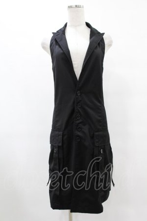 画像: BPN FOR MEN / ホルターロングベスト  黒 H-25-08-07-1030-GO-TO-KB-ZH