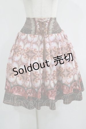 画像: OZZ ANGELO / 宗教画プリントスカート  茶 H-25-08-07-007-OO-SK-KB-ZH