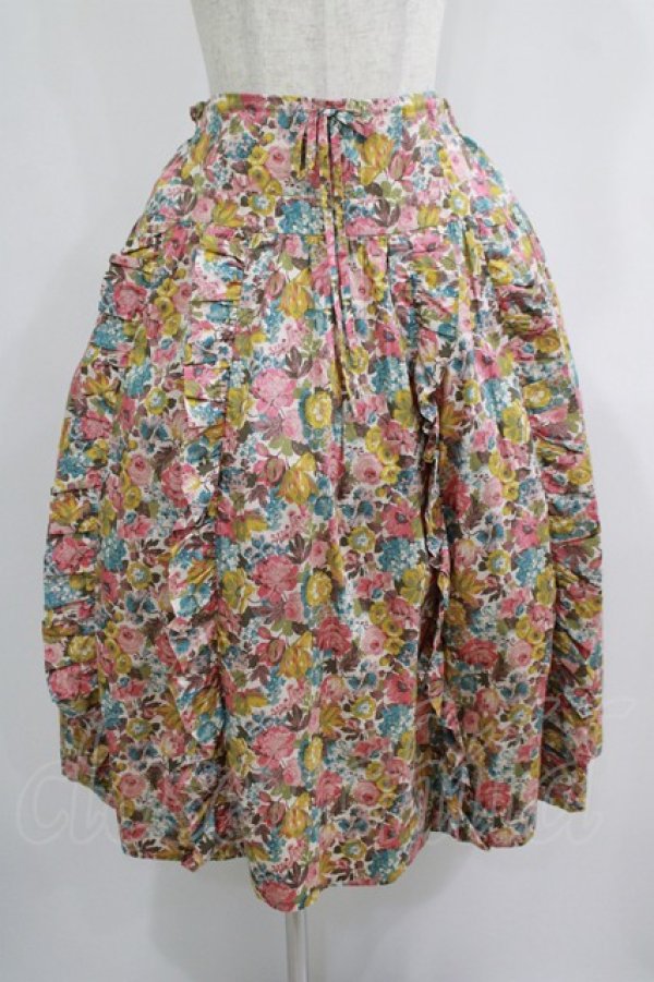 画像1: Jane Marple Dans Le Salon / Sandrineサイドフリルスカート Free ローズ H-25-08-07-008-JM-SK-KB-ZH (1)