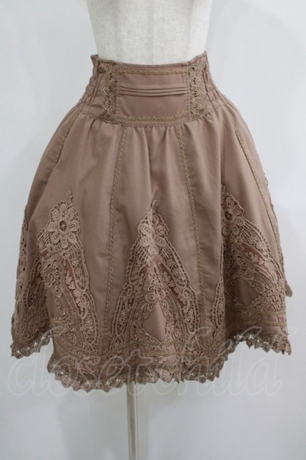 画像1: Rozen Kavalier / レースハイウエストスカート  茶 H-25-08-07-009-OO-SK-KB-ZH (1)