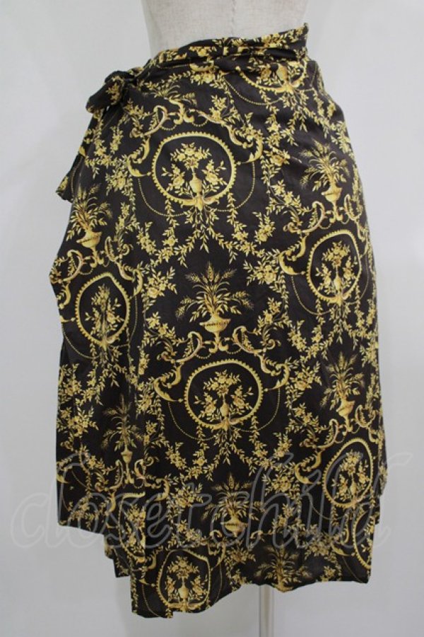 画像3: Jane Marple Dans Le Salon / Marie Antoinetteのwrapped skirt  黒 H-25-08-07-010-JM-SK-KB-ZH (3)