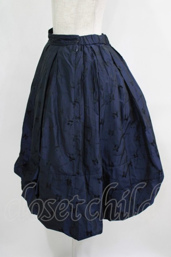 画像2: Jane Marple / Memory ribbon Jacquardリボンスカート  紺 H-25-08-07-011-JM-SK-KB-ZH (2)