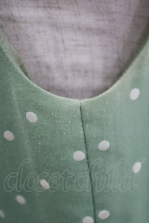 画像4: Jane Marple / ドットジャンパースカート Free グリーン H-25-08-07-014-JM-OP-KB-ZH (4)