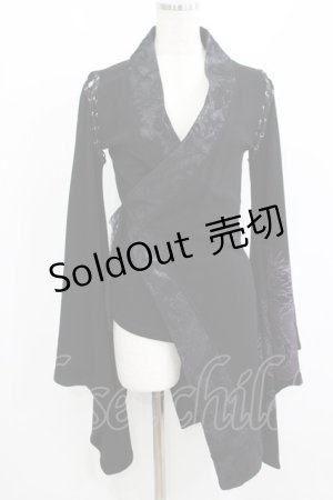 画像: Qutie Frash / 着物カーデ  黒×紫 H-25-08-07-027-QU-TO-KB-ZH