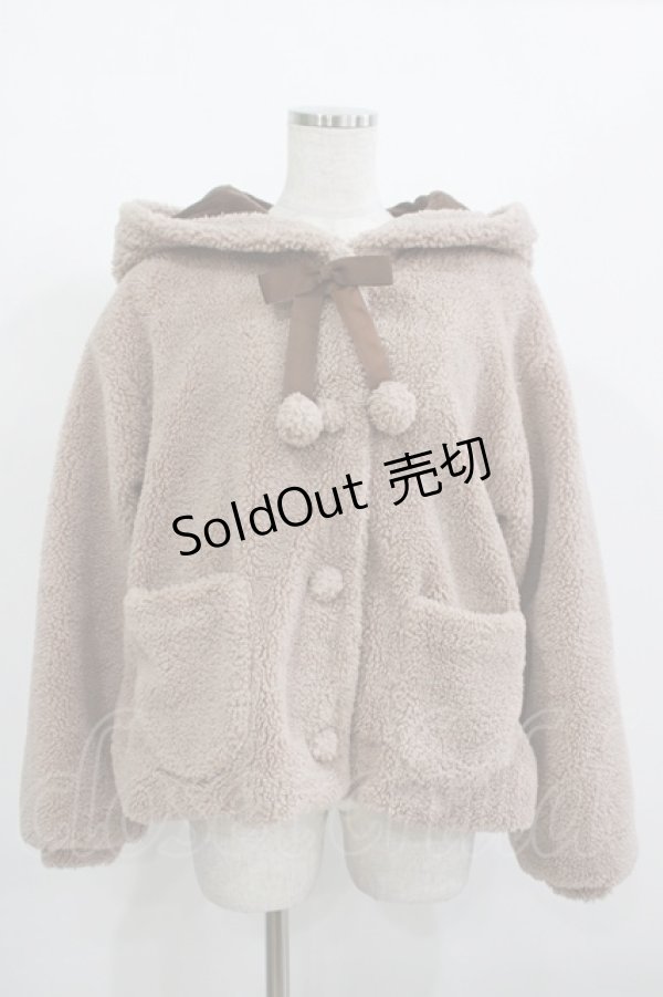 画像1: Amavel / こぐまちゃんとひつじさんのボアアウター Free ブラウン H-25-08-08-030-CA-CO-NS-ZH (1)