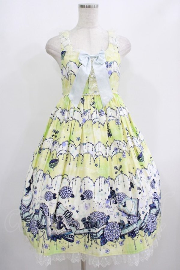 画像1: ALICE and the PIRATES / 水彩の恋空と雨音のしらべジャンパースカートII Free イエロー H-25-08-08-004-PA-OP-NS-ZH (1)