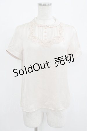 画像: Fi.n.t / レース使いヨーク切替ブラウス Free  H-25-08-08-042-CA-BL-NS-ZH