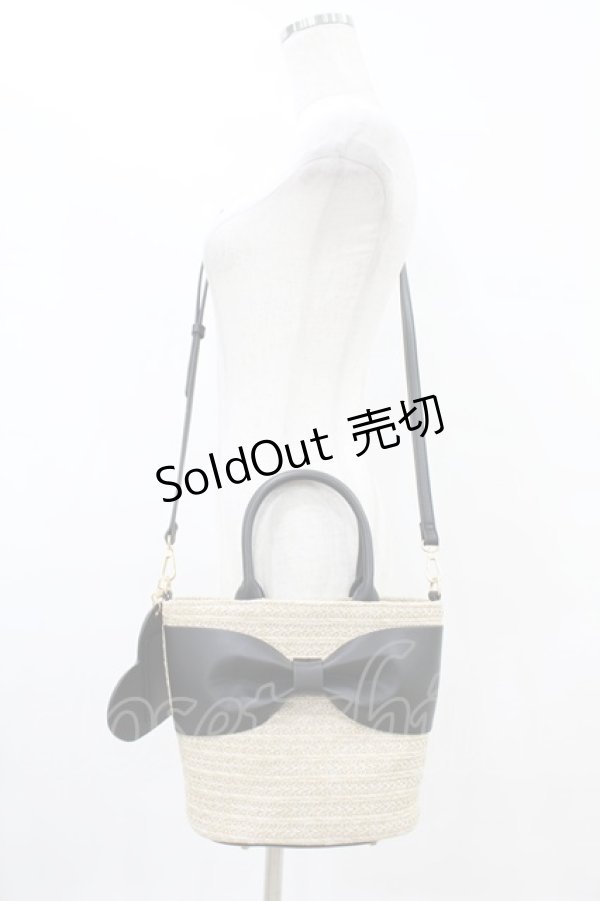 画像1: m petit by misako / サンリオキャラクターズコラボ かごバッグ  ブラック H-25-08-08-1005-LO-BG-NS-ZH (1)